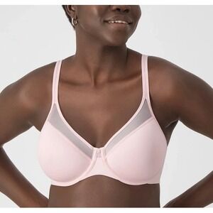 Bali Smoothing 3D Spacer Cup Underwire Bra Pink 38B DF3439 Convertible Strap NEW